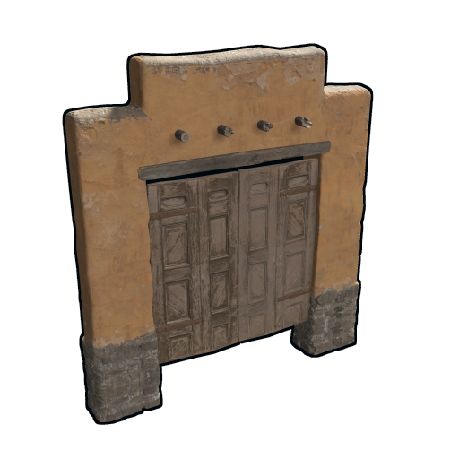 Высокие внешние саманные ворота в Rust — характеристики и крафт