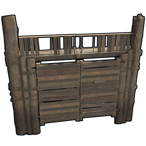 Высокие внешние классические ворота в Rust — характеристики и крафт