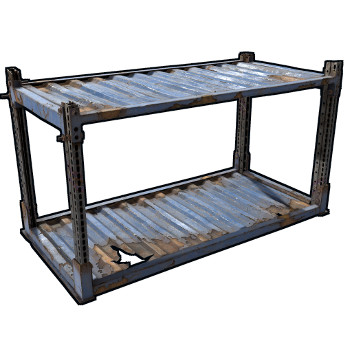Низкий индустриальный стеллаж в Rust — характеристики и крафт