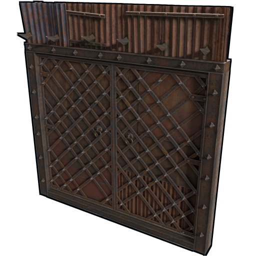 Средневековая двойная металлическая дверь в Rust — характеристики и крафт
