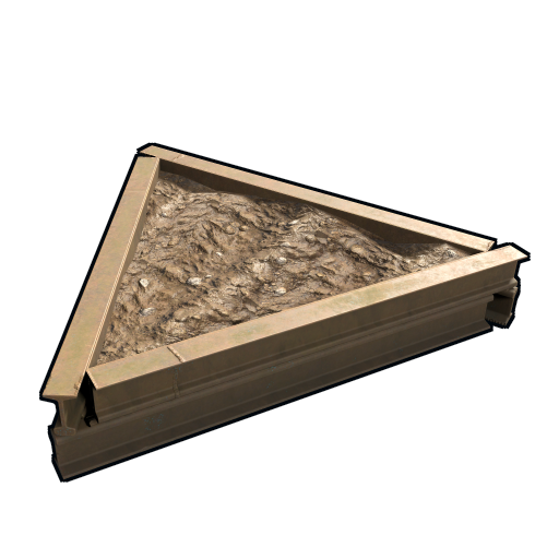 Треугольная грядка из шпал в Rust — характеристики и крафт